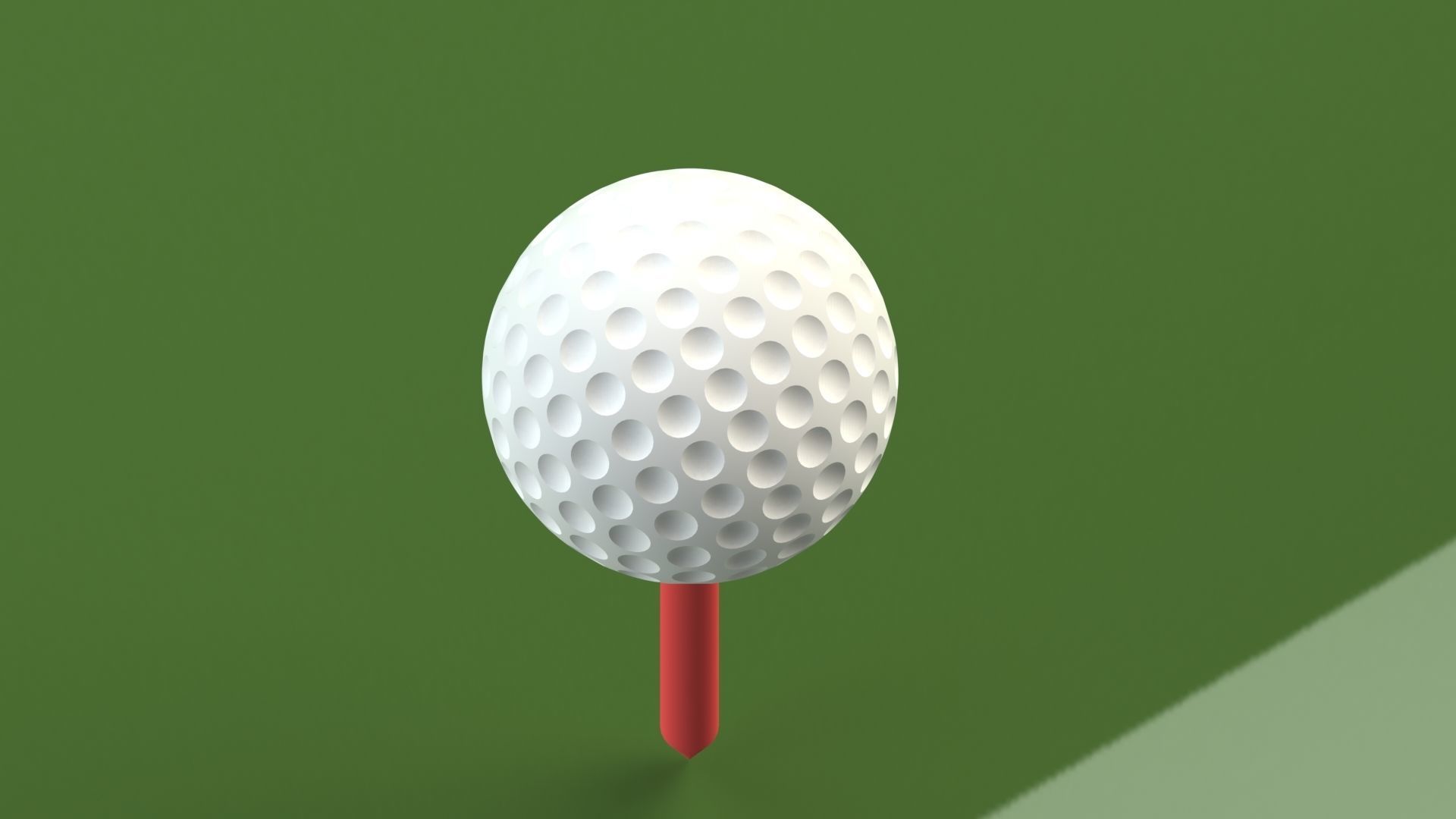 3D Print Golf Ball and golf tee 3D print model_4
