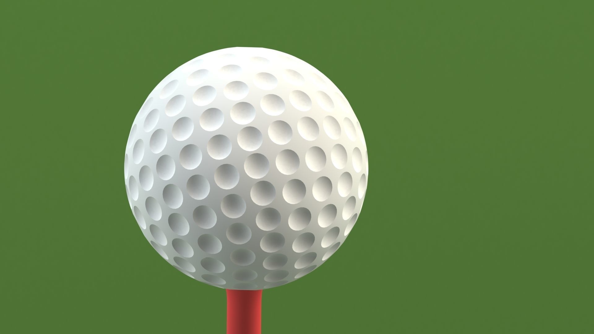 3D Print Golf Ball and golf tee 3D print model_3