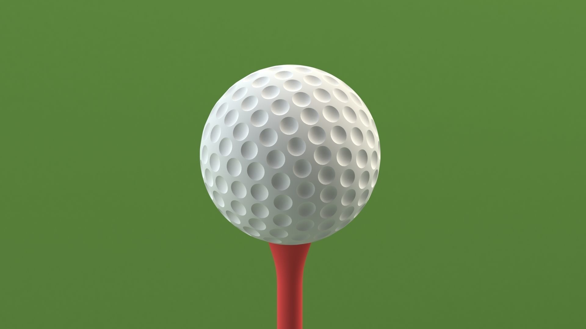 3D Print Golf Ball and golf tee 3D print model_1