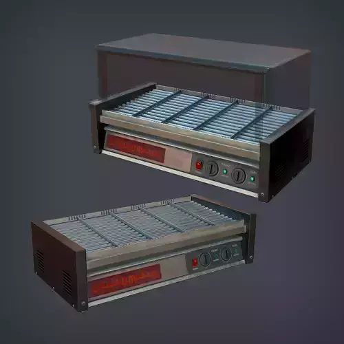 Hotdog Griller Low-poly 3D model
