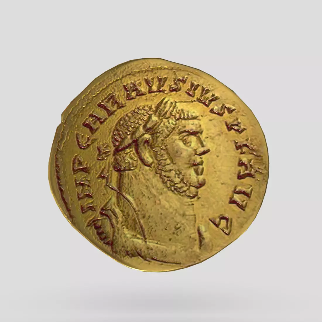 Gold Coin 4 Low-poly 3D model_0