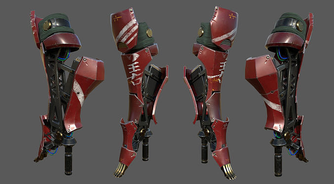 Robot Leg For Art 3D model Low-poly 3D model