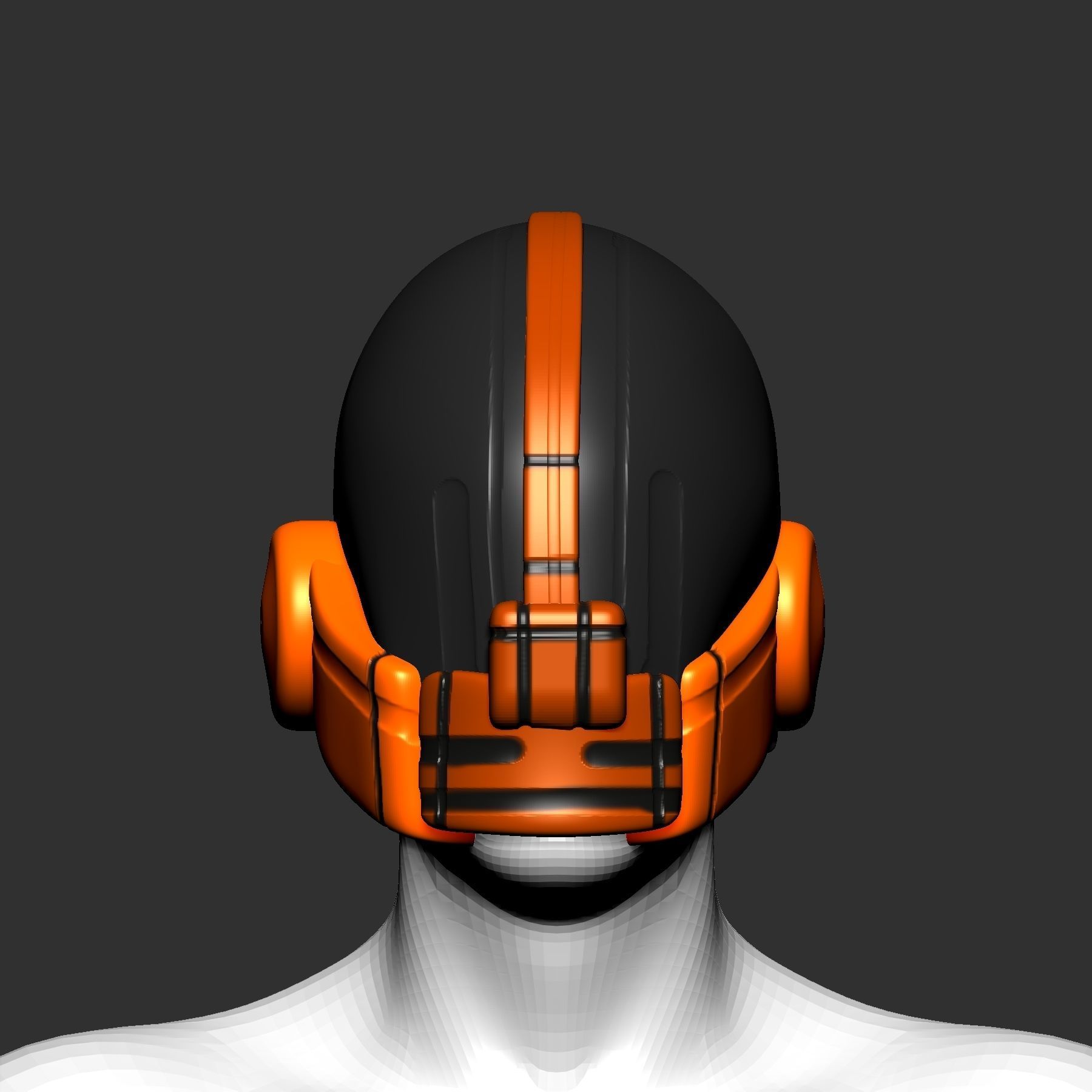 helmet high poly sculpt 3d printable  3D model_1