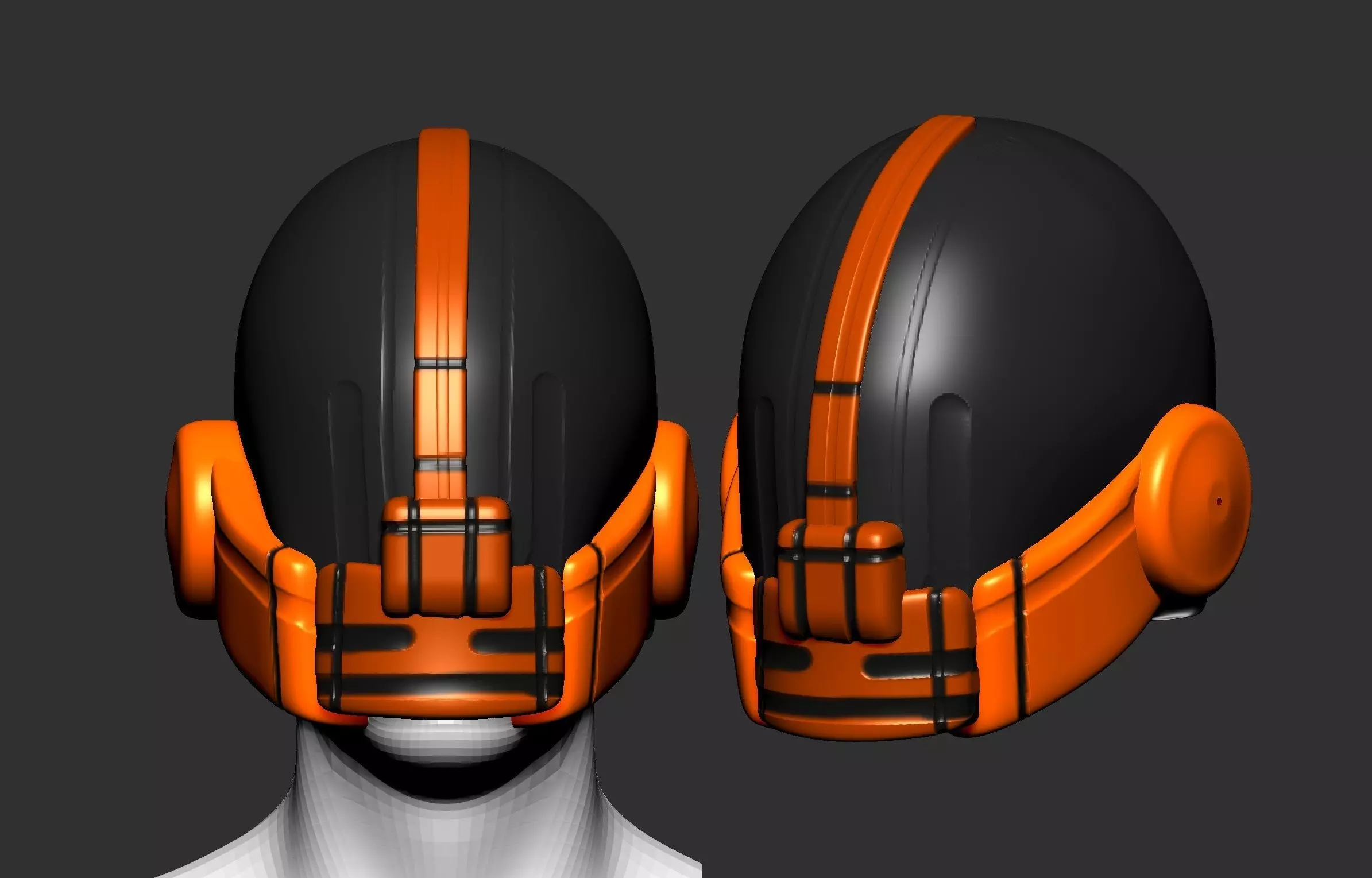 helmet high poly sculpt 3d printable  3D model_0