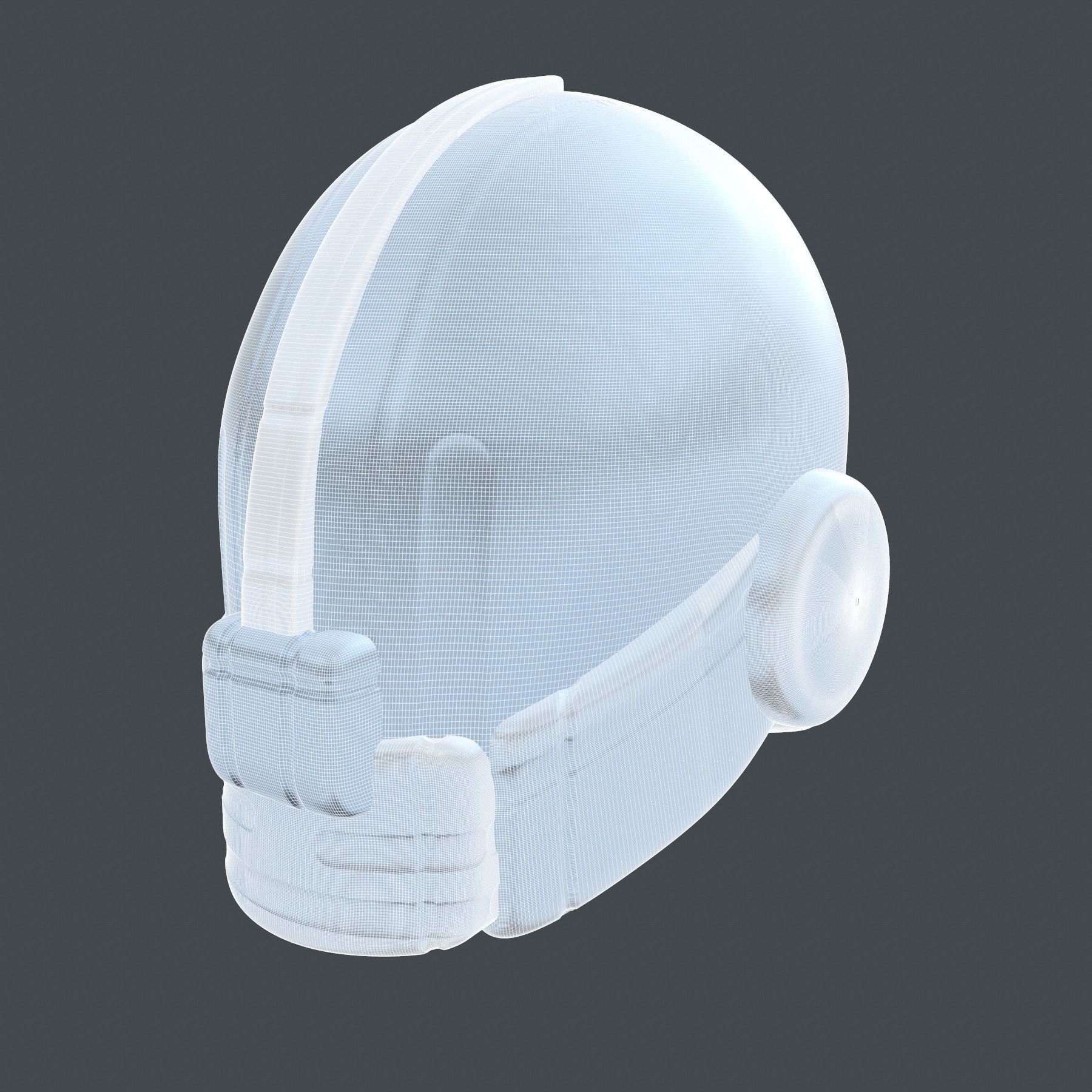 helmet high poly sculpt 3d printable  3D model_7