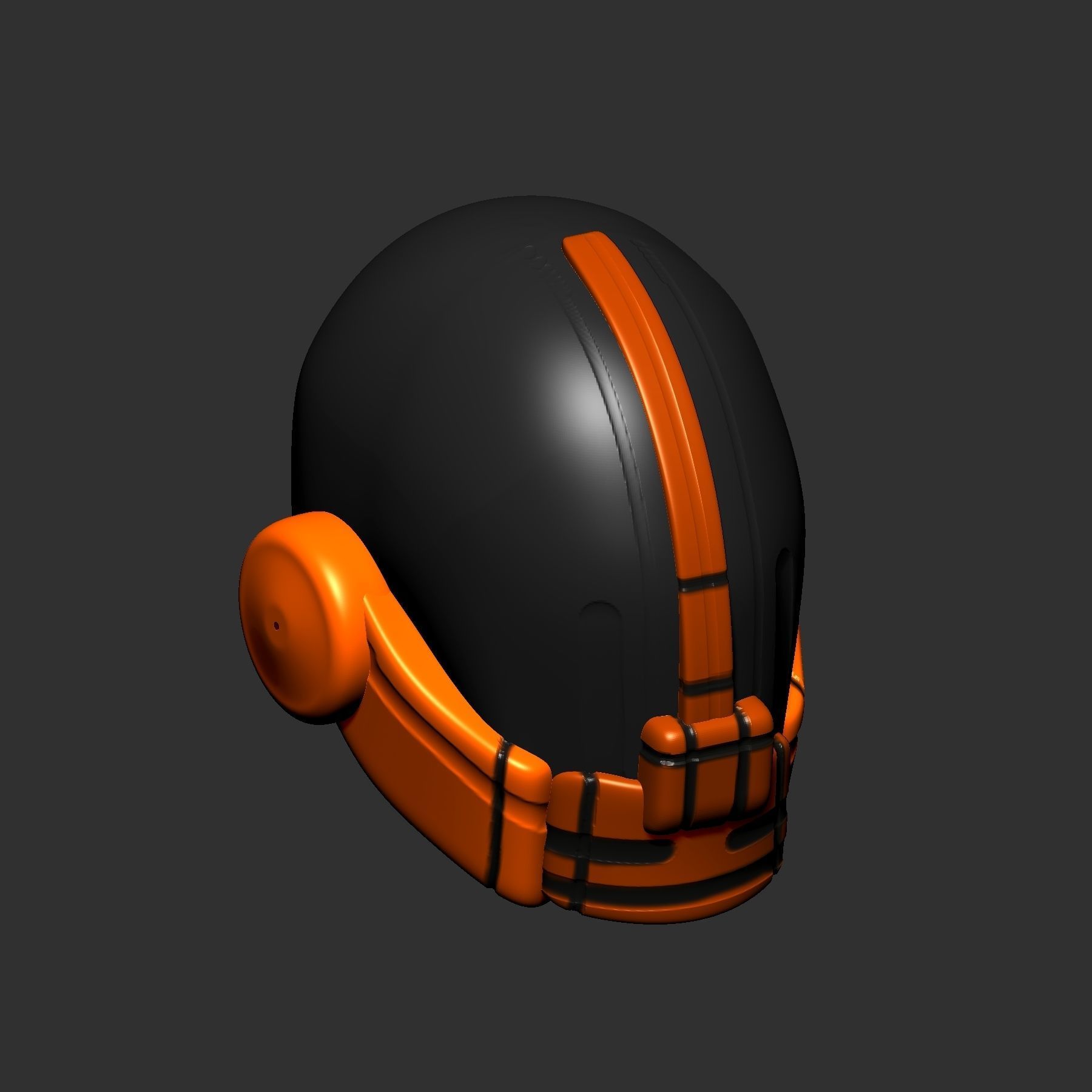 helmet high poly sculpt 3d printable  3D model_5