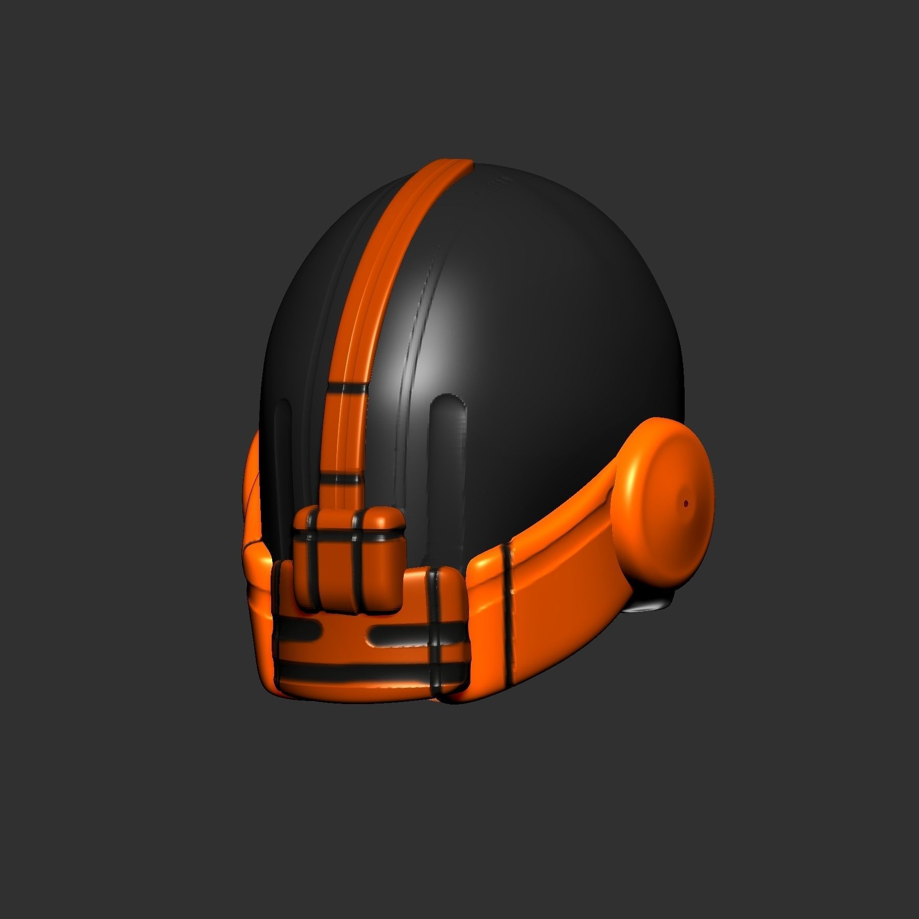 helmet high poly sculpt 3d printable  3D model_3