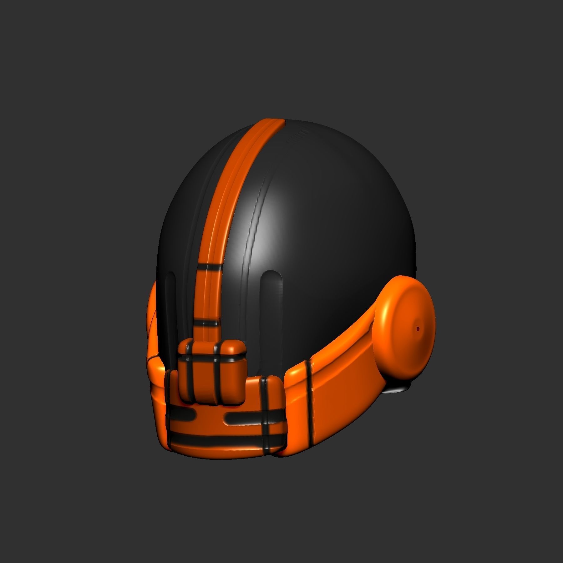 helmet high poly sculpt 3d printable  3D model_6