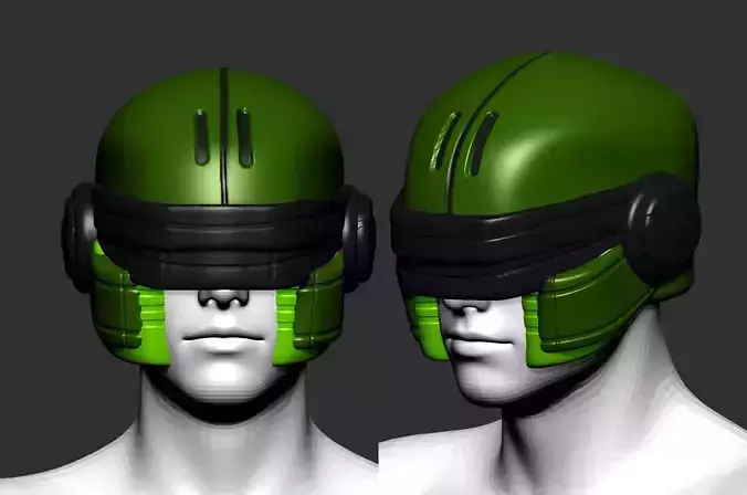 helmet high poly sculpt 3d printable 