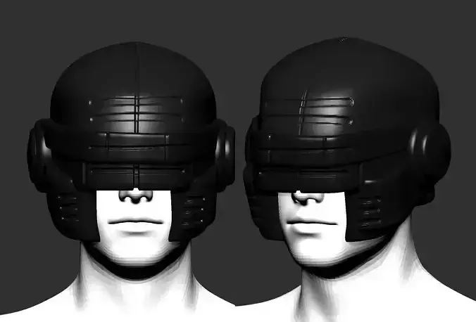 helmet high poly sculpt 3d printable ver 7 3D model
