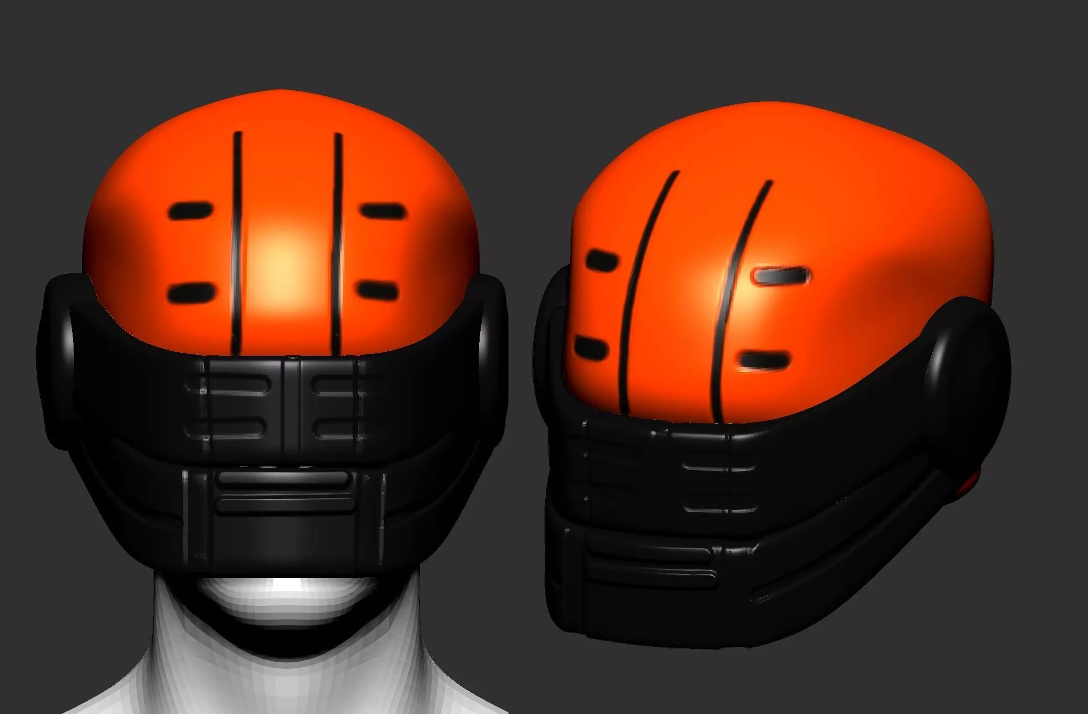 helmet high poly sculpt 3d printable ver 7 3D model 3D model