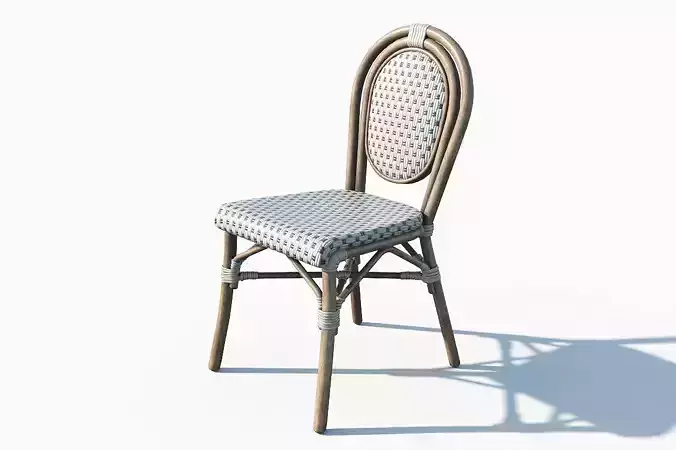 Paris cafe stool Low-poly 3D model