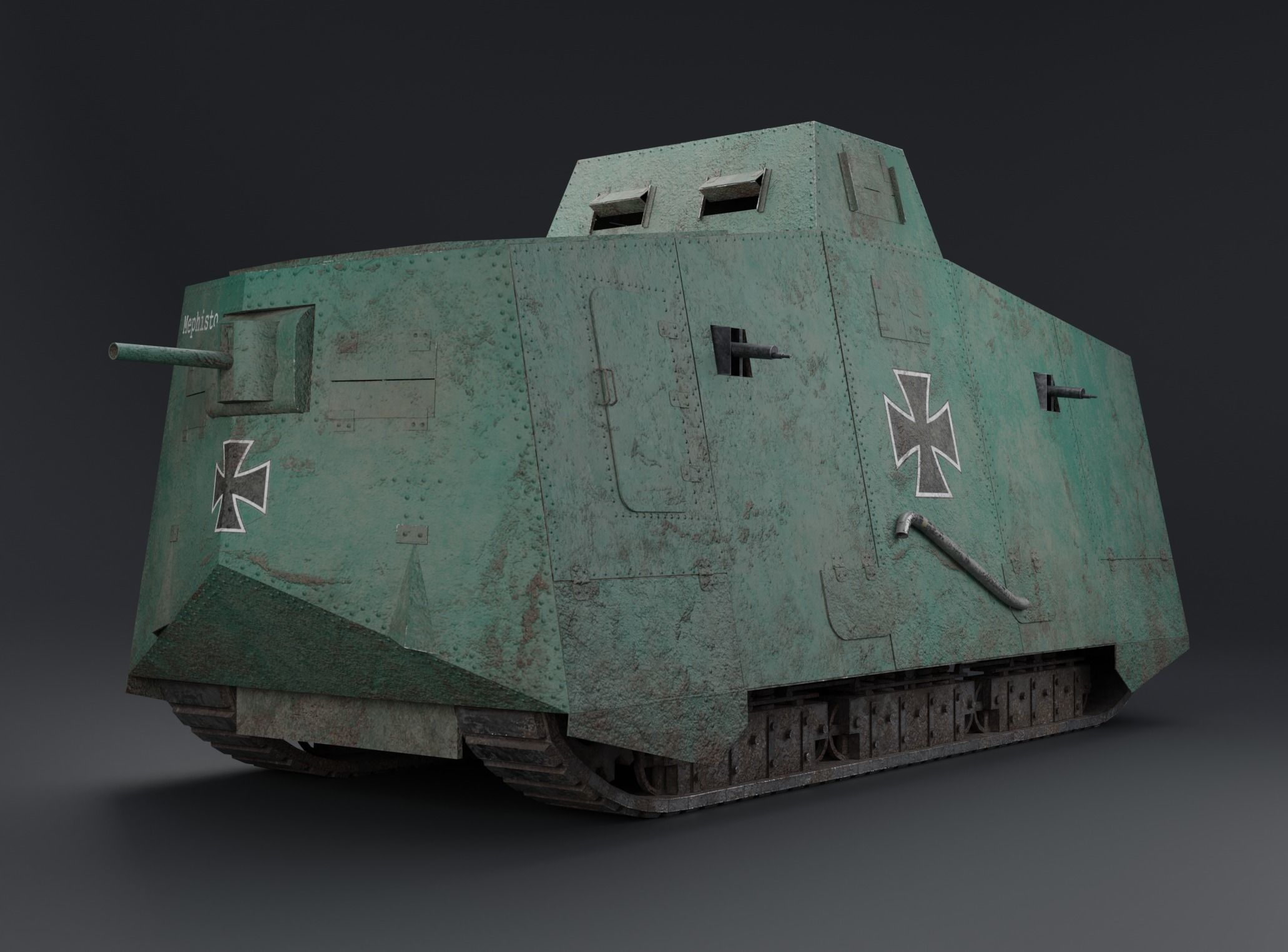 A7V Tank 3D model_1