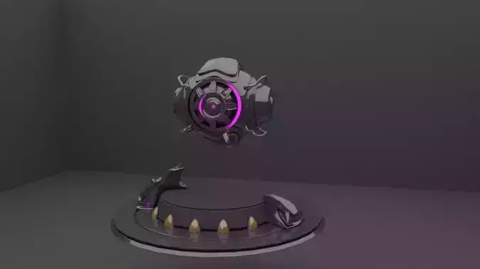 Floating space machine 3D model
