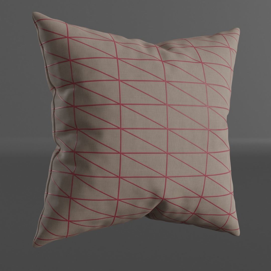 Pack of 8 Cushions 3D model_3
