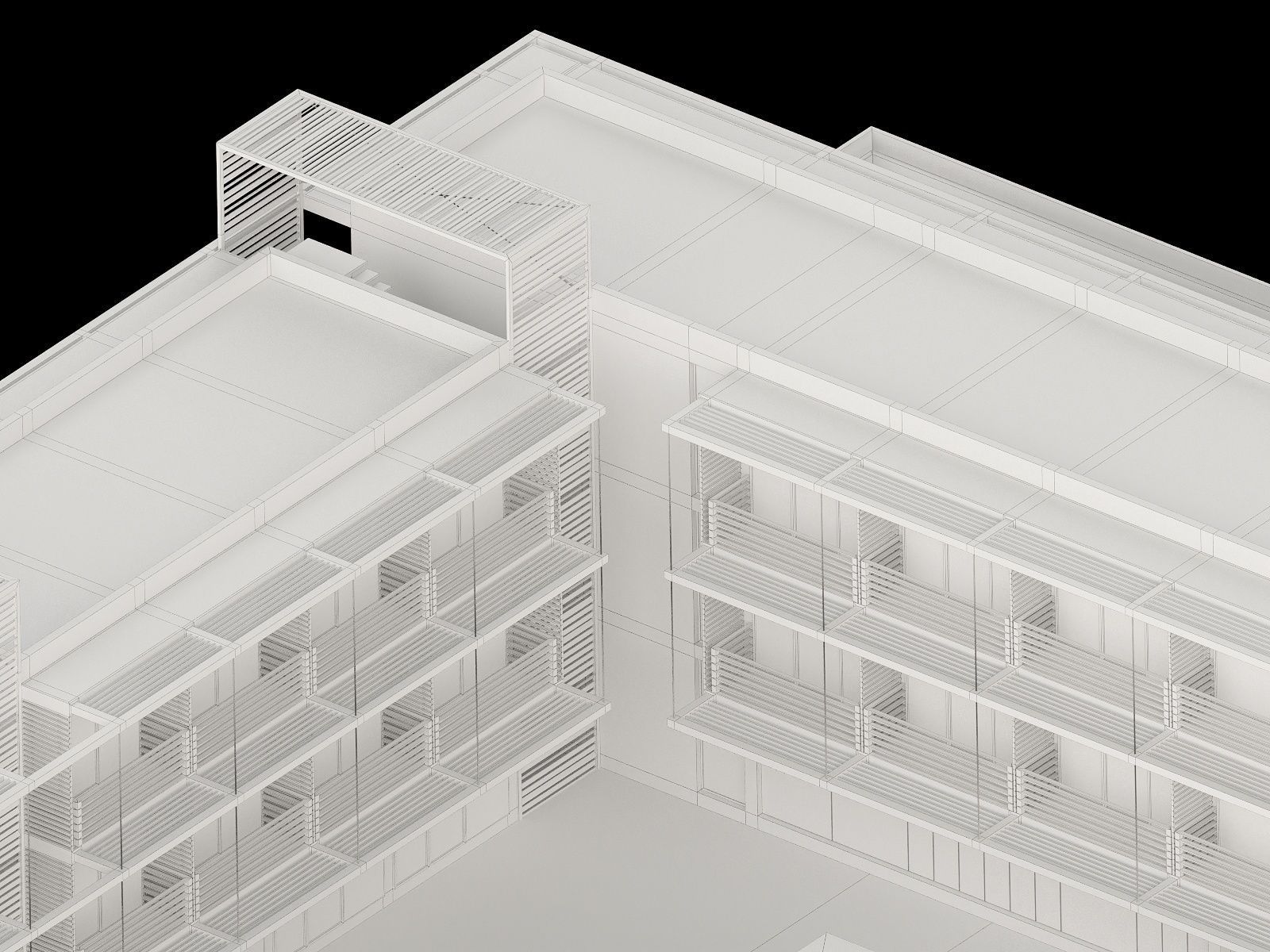 motel near sea 3D model_4