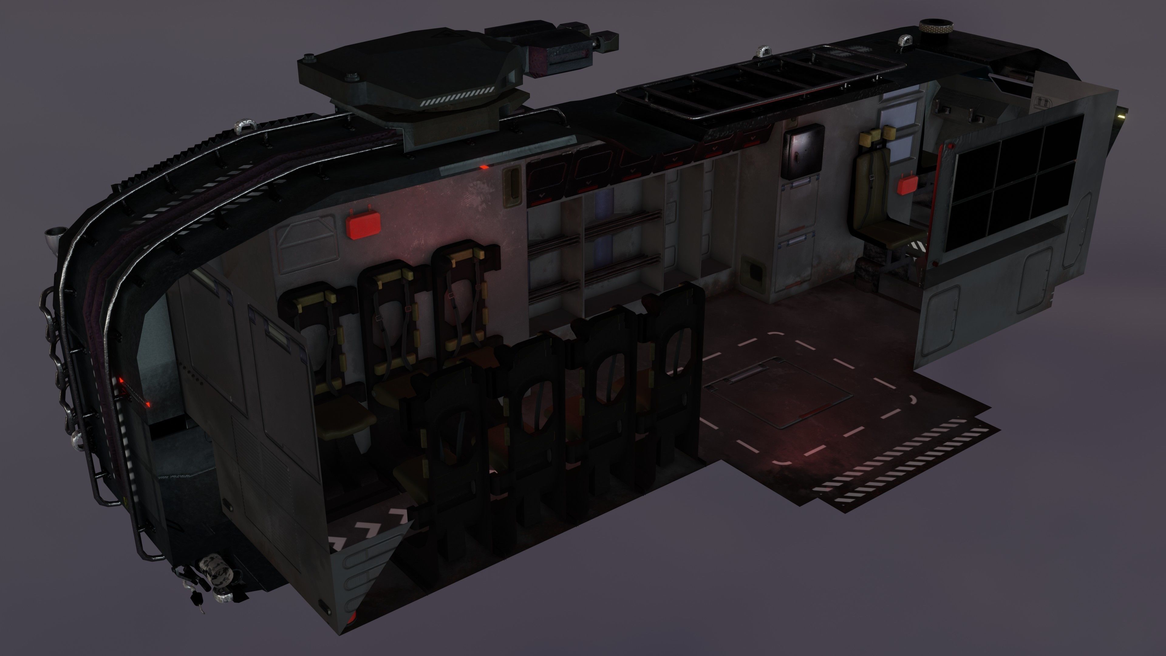 APC M757 city version Low-poly 3D model_4