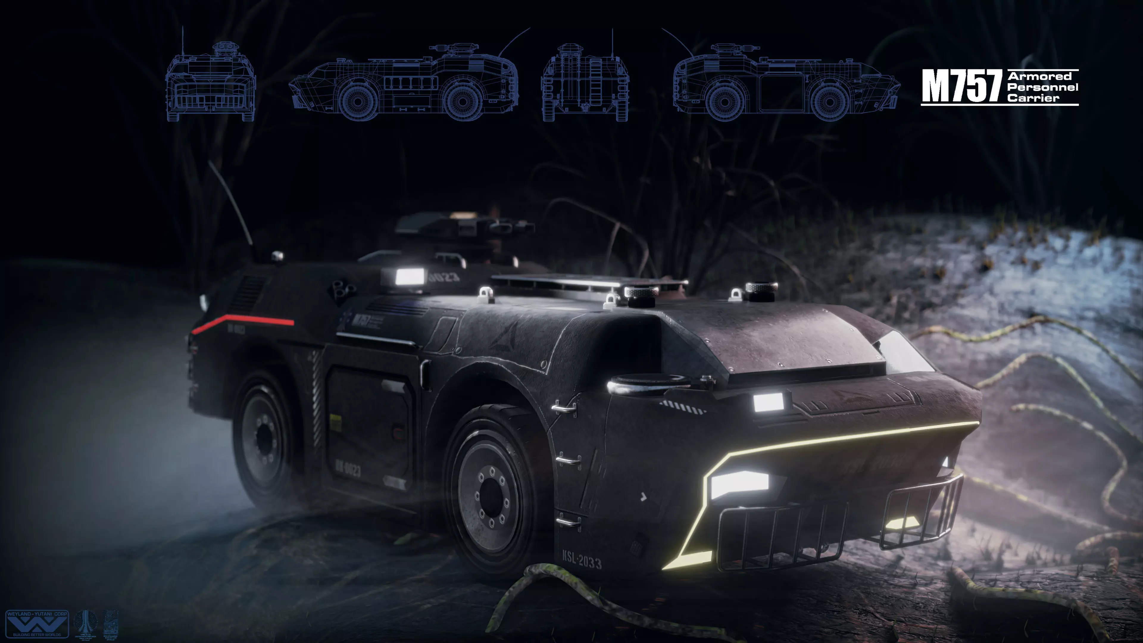 APC M757 city version Low-poly 3D model_0