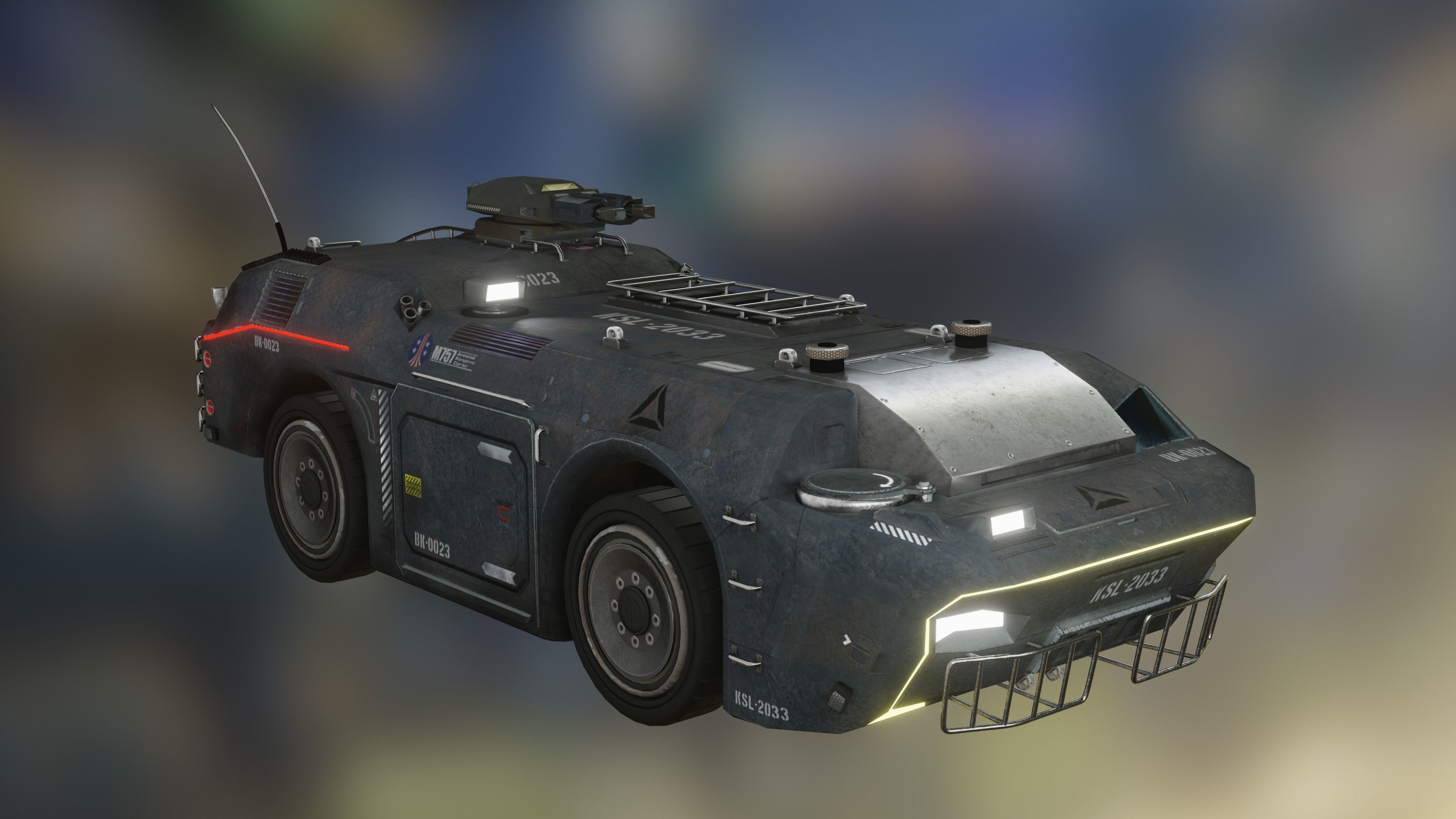 APC M757 city version Low-poly 3D model_2