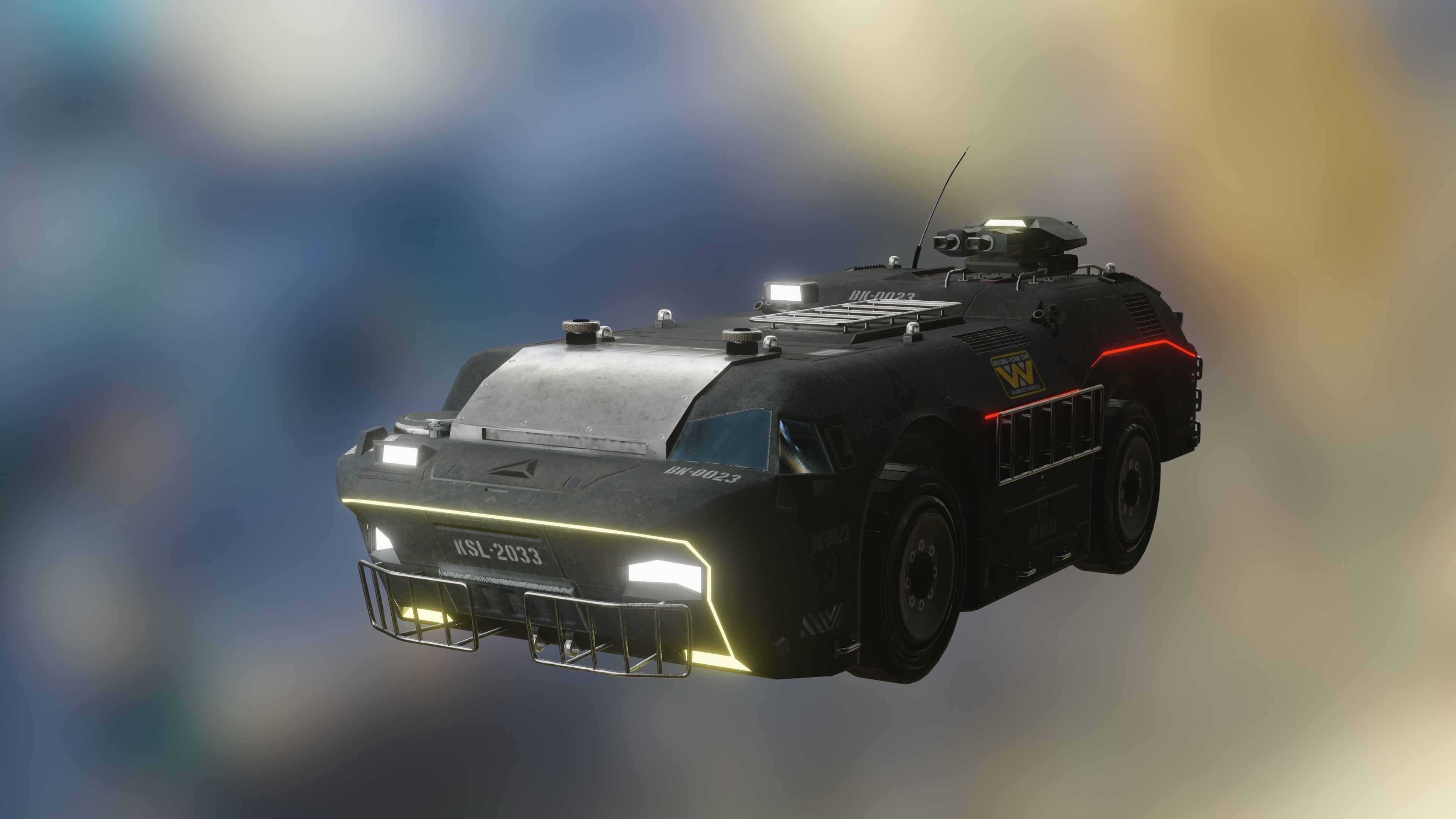 APC M757 city version Low-poly 3D model_15