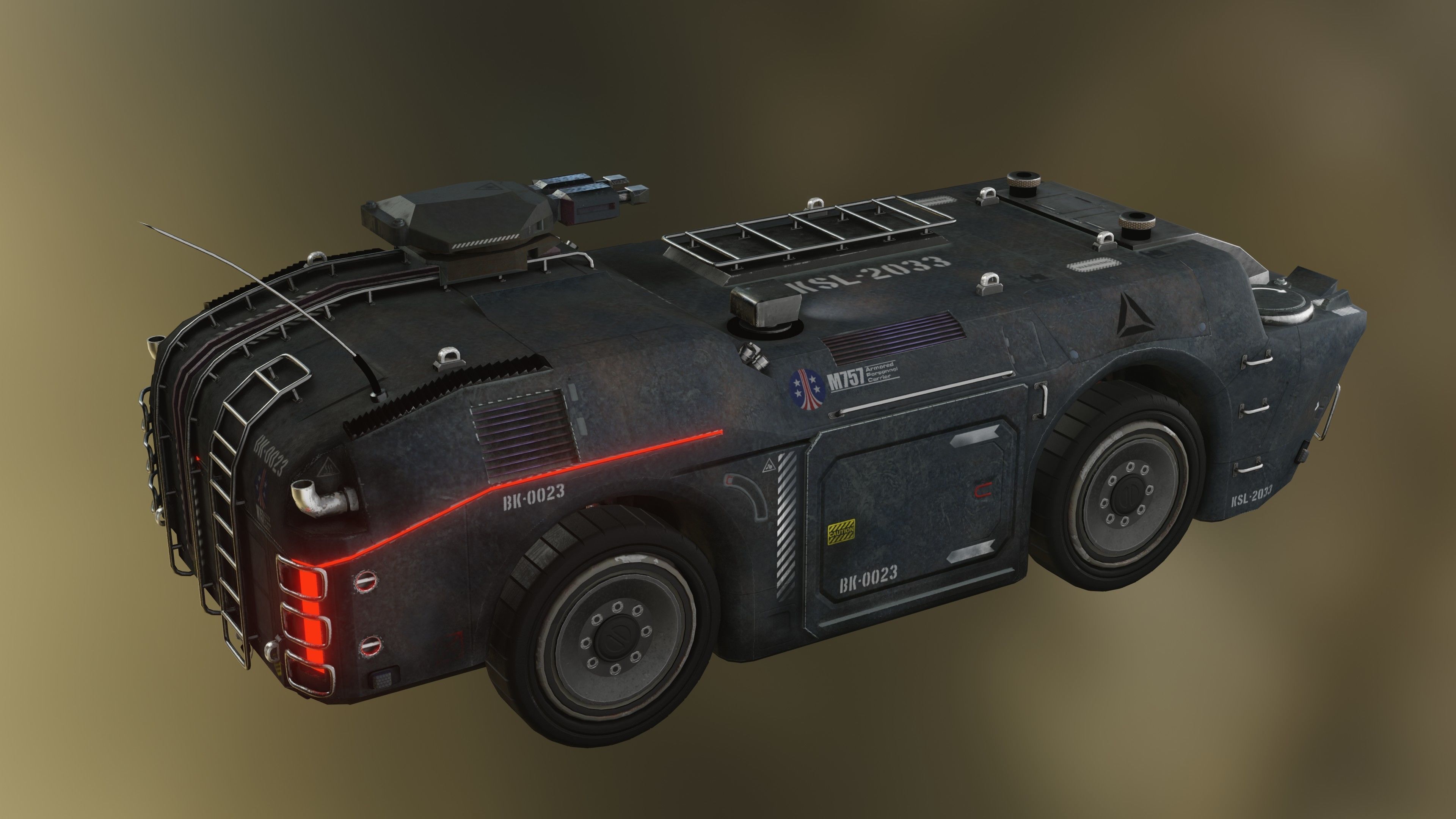 APC M757 city version Low-poly 3D model_6