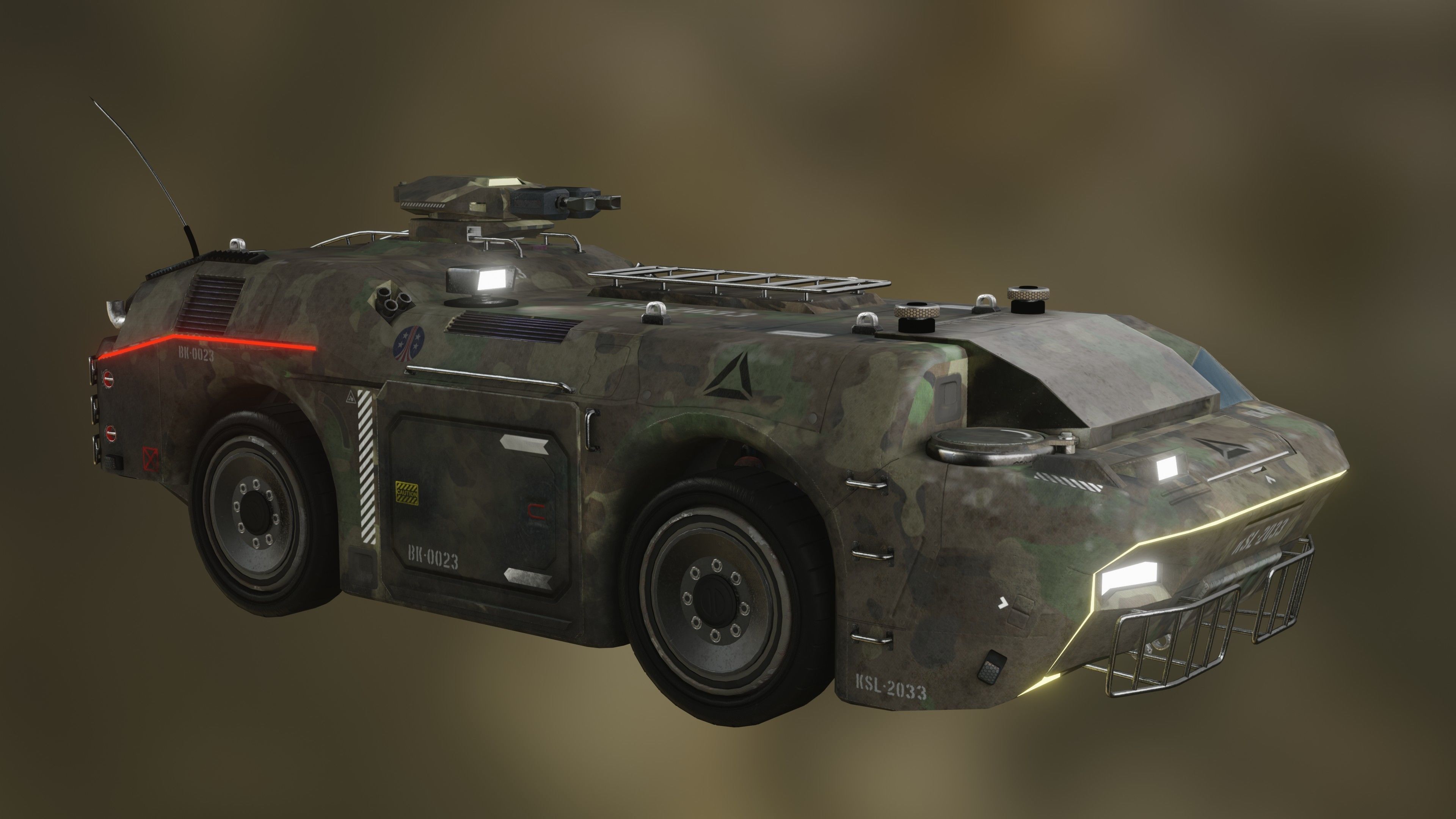 APC M757 city version Low-poly 3D model_7