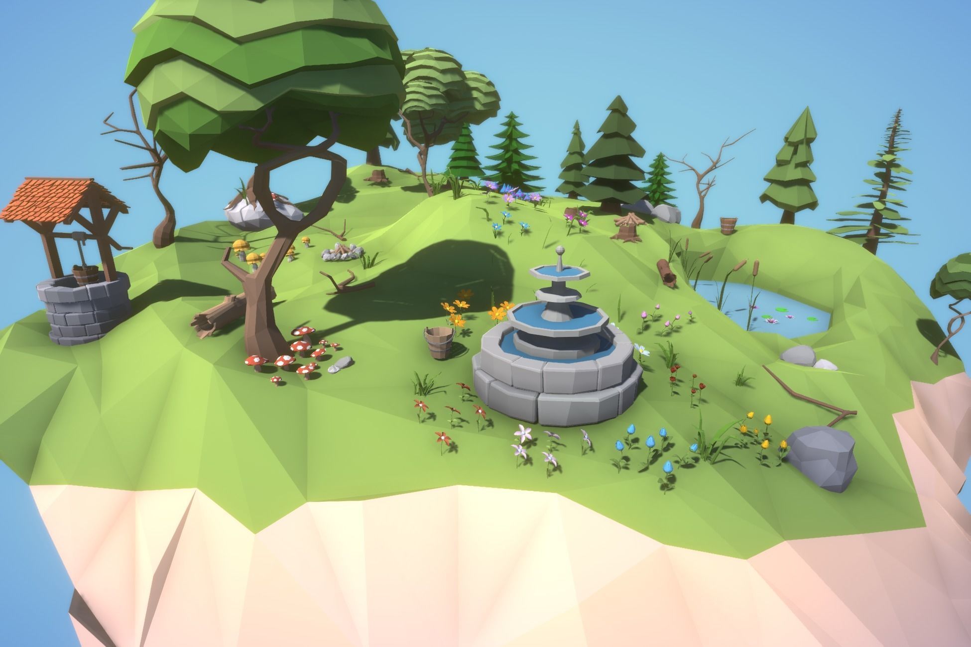 Low Poly Nature and Props Pack Low-poly 3D model_5