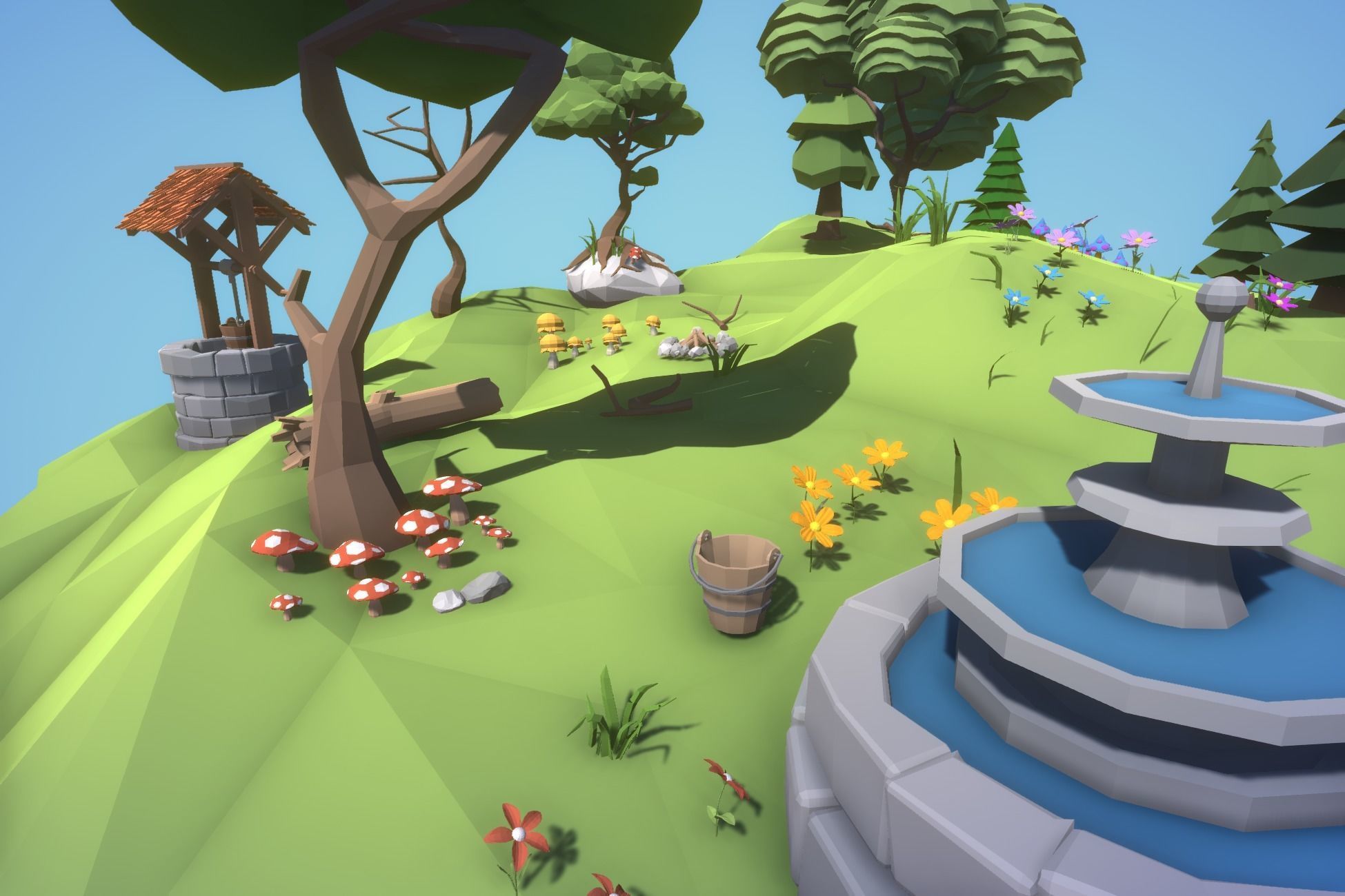 Low Poly Nature and Props Pack Low-poly 3D model_1