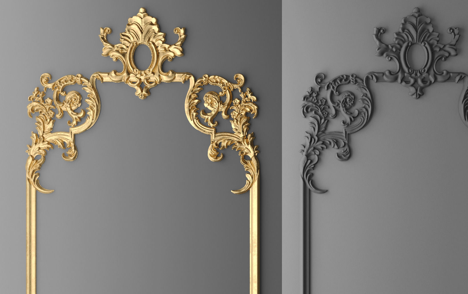 Frame molding 1 3D model_2