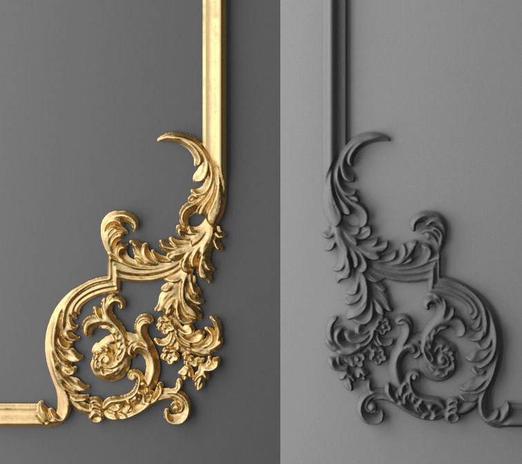 Frame molding 1 3D model_4