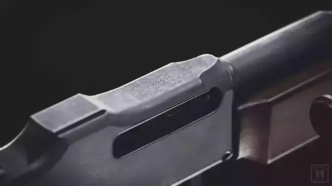 M1918A2 rifle Low-poly 3D model
