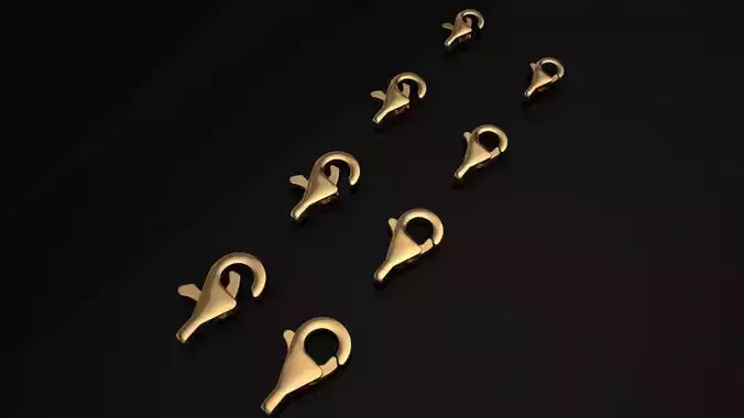 Lock  chain bracelet wristband LOBSTER CLASPS 3D print model