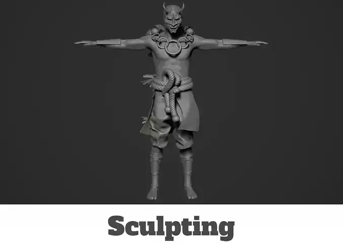 Oni Sculpt High poly 3D model