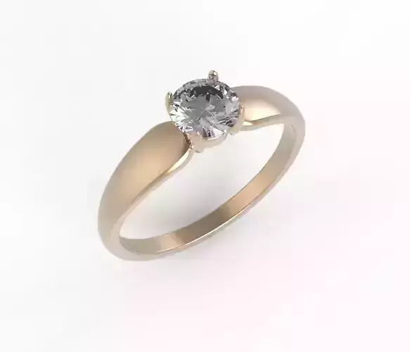 engagement with half carat 3D