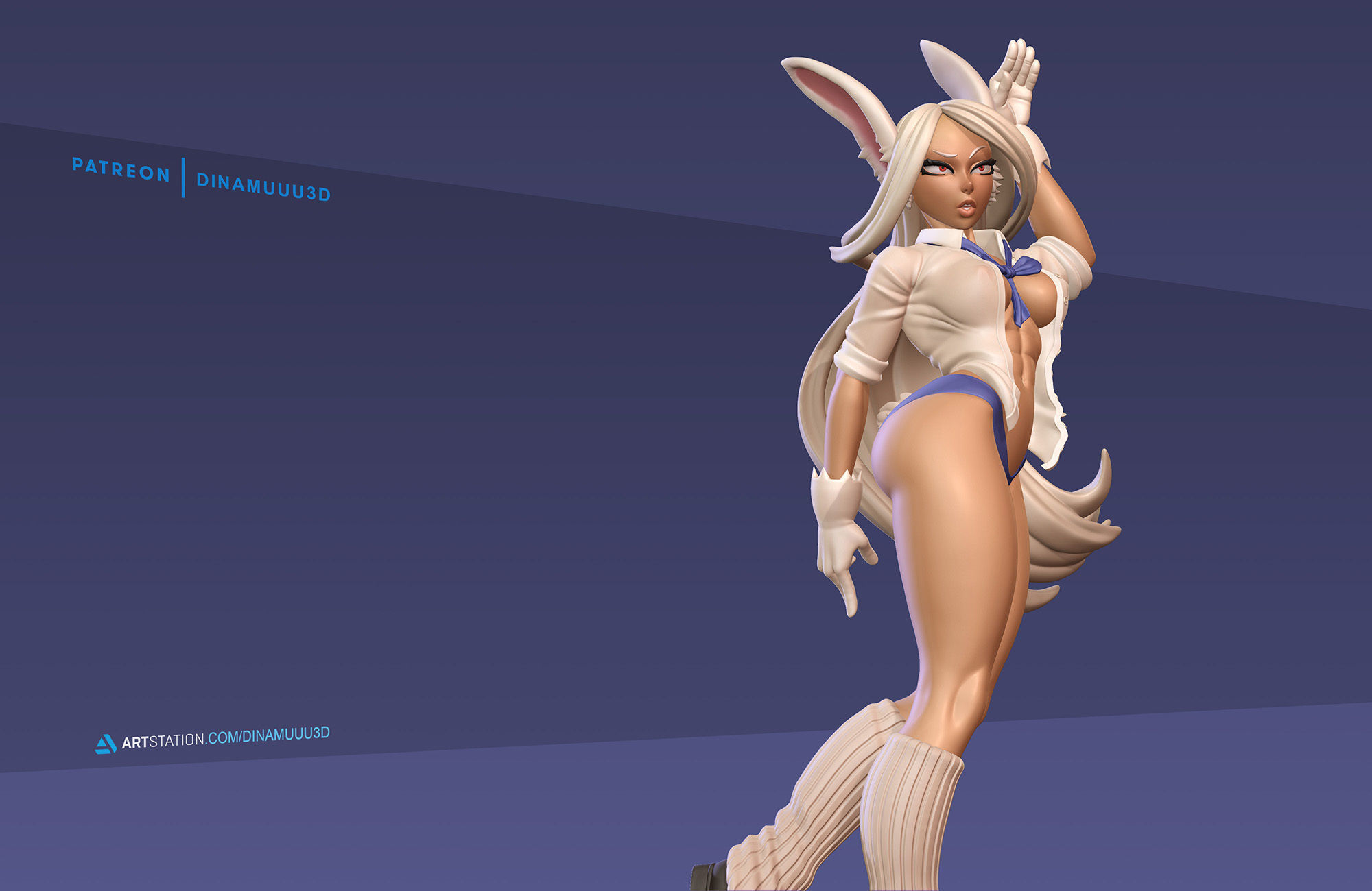 Rabbit Rumi Usagiyama School Girl SFW NSFW 3D Print Model STL 3D print model_5