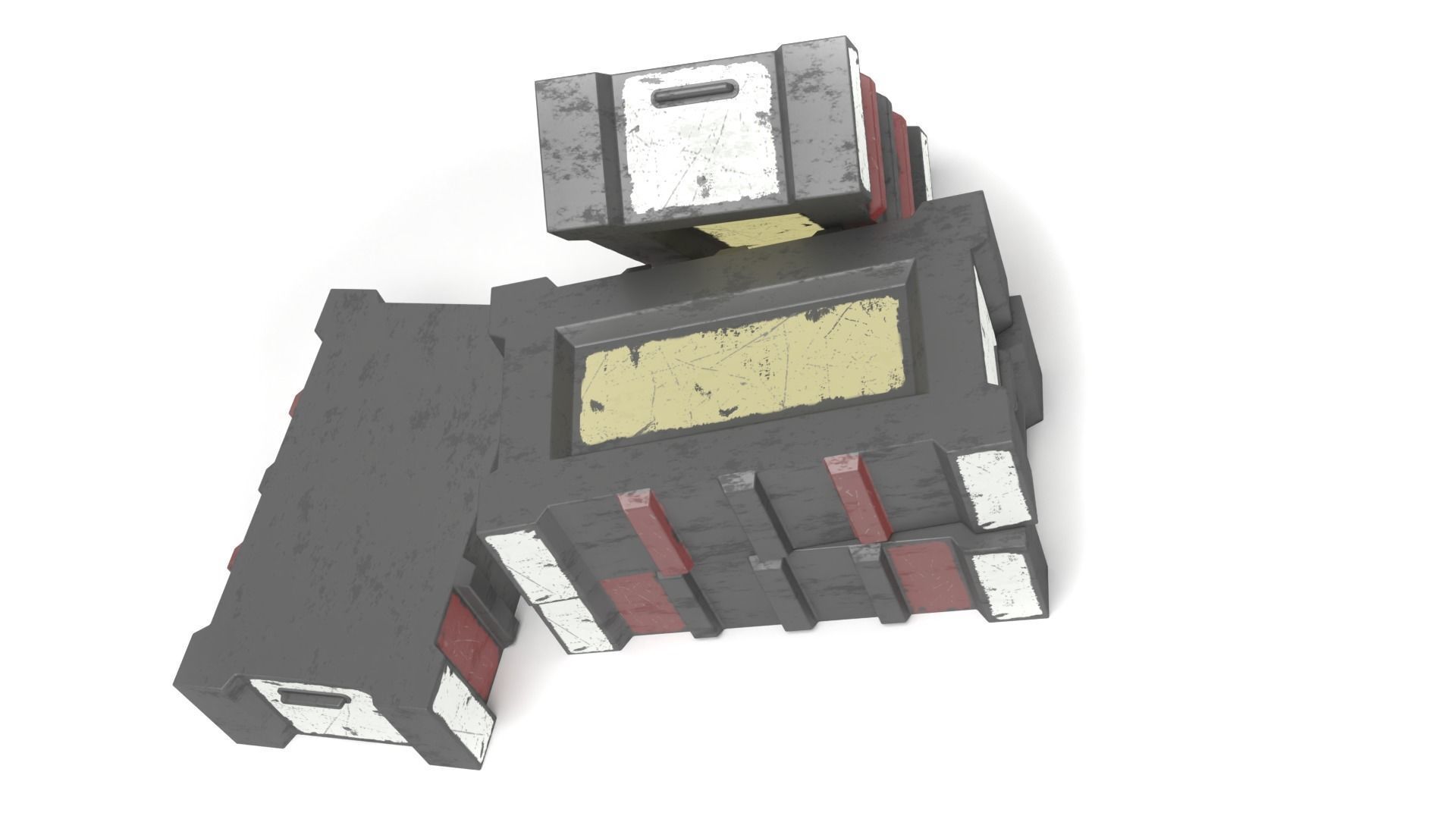 Death Star crate 1-6 scale Hottoys  Free 3D print model_9