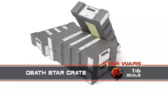 Death Star crate 1-6 scale Hottoys  Free 3D print model