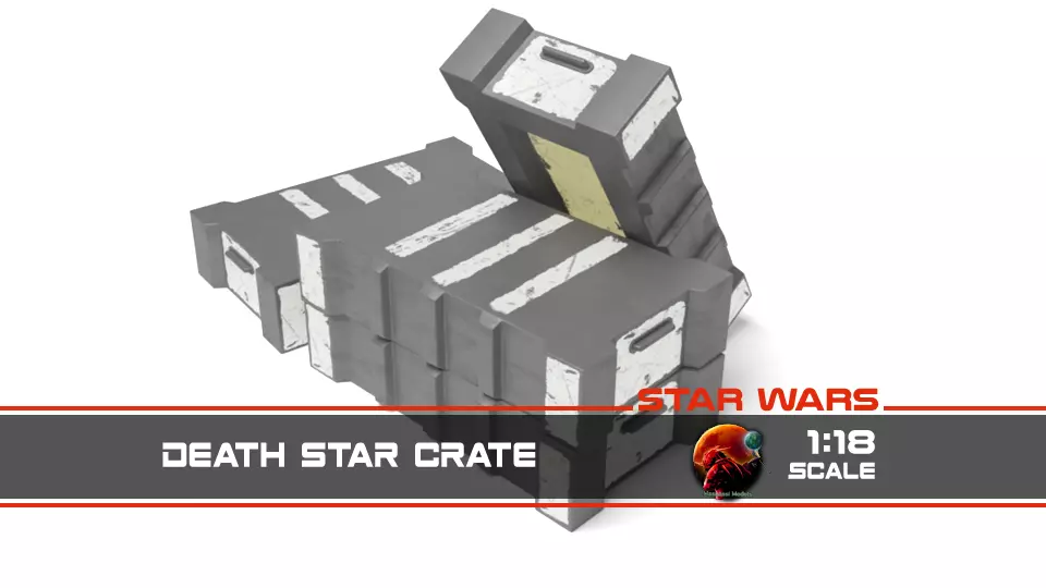 Death Star crate 1-18 scale Kenner Hasbro Free 3D print model_0