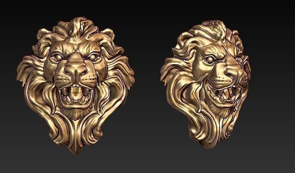 lion jewelry 3D print model_2