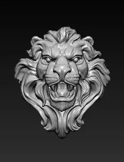lion jewelry 3D print model_0