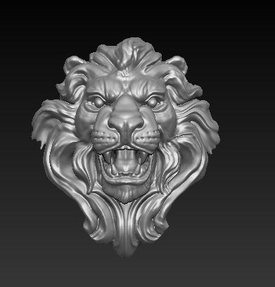 lion jewelry 3D print model_3