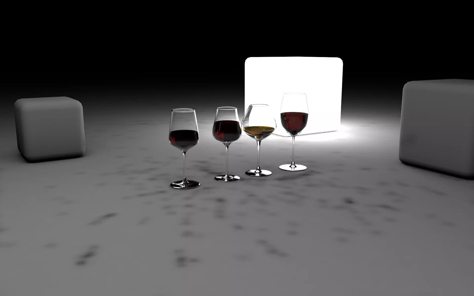 Wineglass set wine glass Free low-poly 3D model