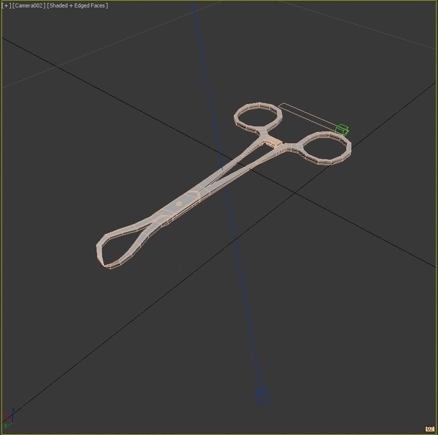 rigged Surgical Scissors 01 Low-poly 3D model_5