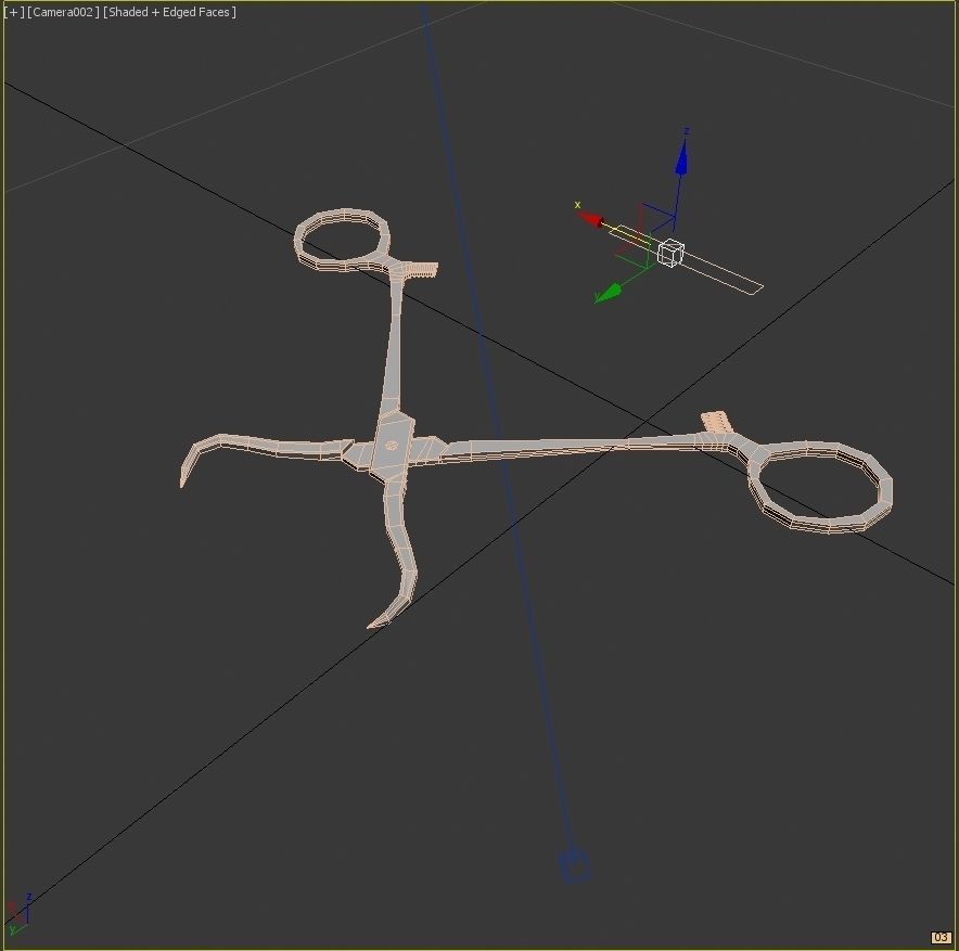 rigged Surgical Scissors 01 Low-poly 3D model_6