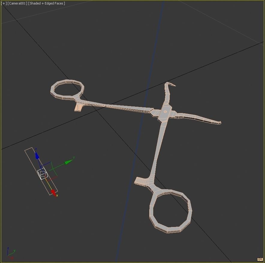 rigged Surgical Scissors 01 Low-poly 3D model_4