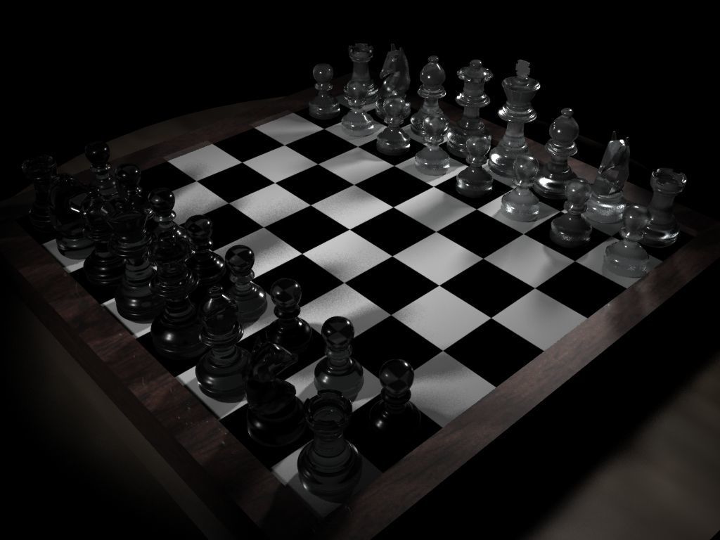 Chess Board 3D model_1