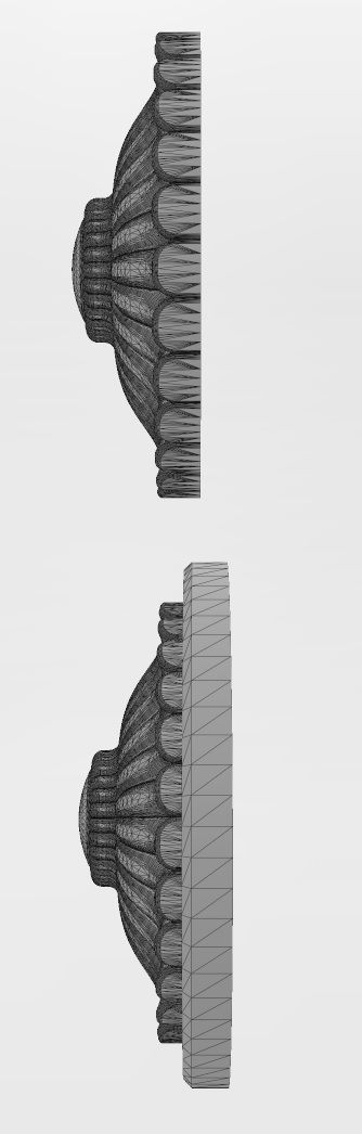 Round antique rosette 3D print model_15