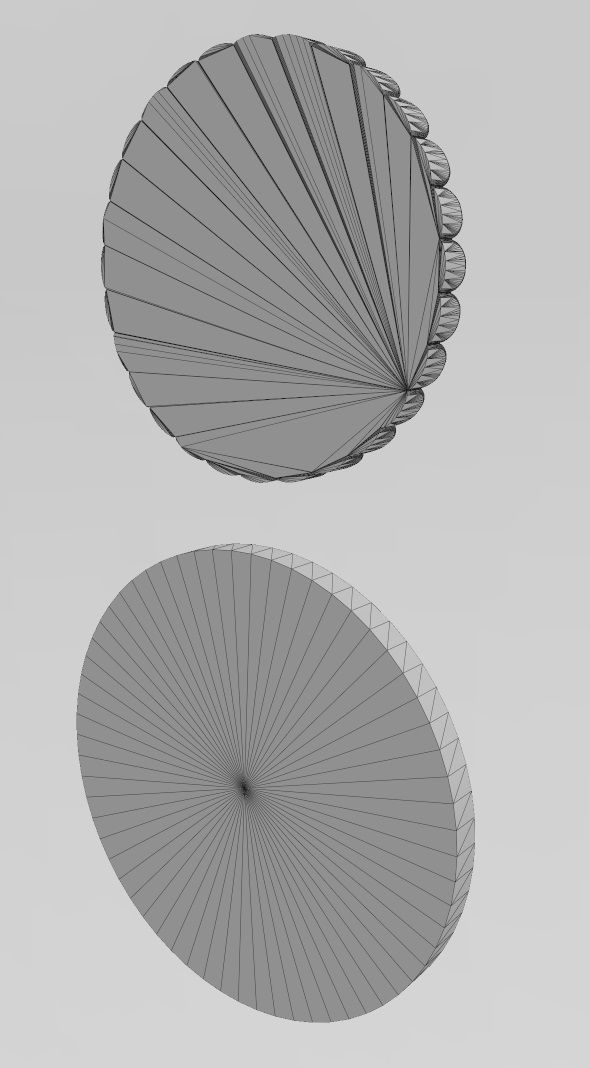 Round antique rosette 3D print model_12