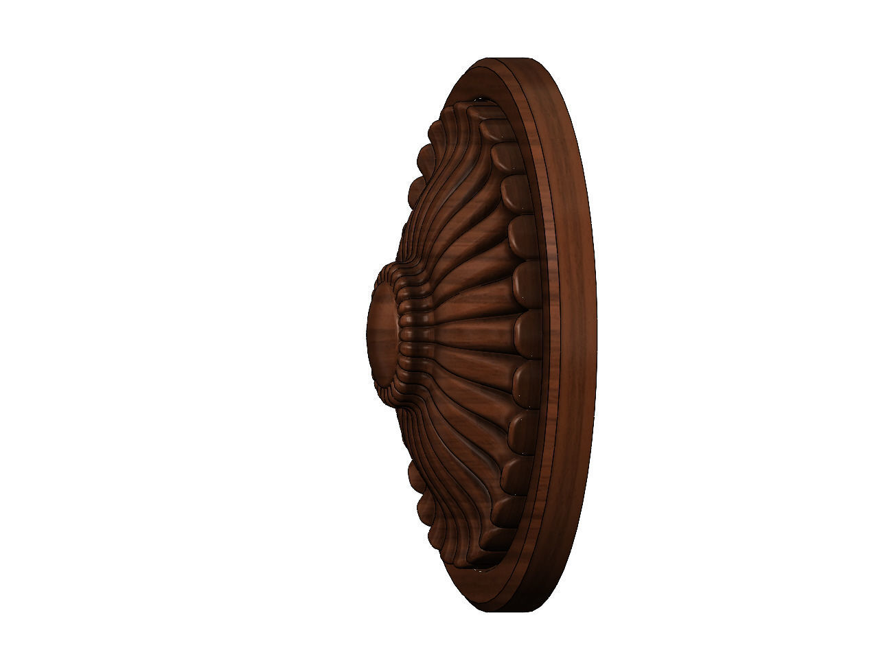 Round antique rosette 3D print model_8
