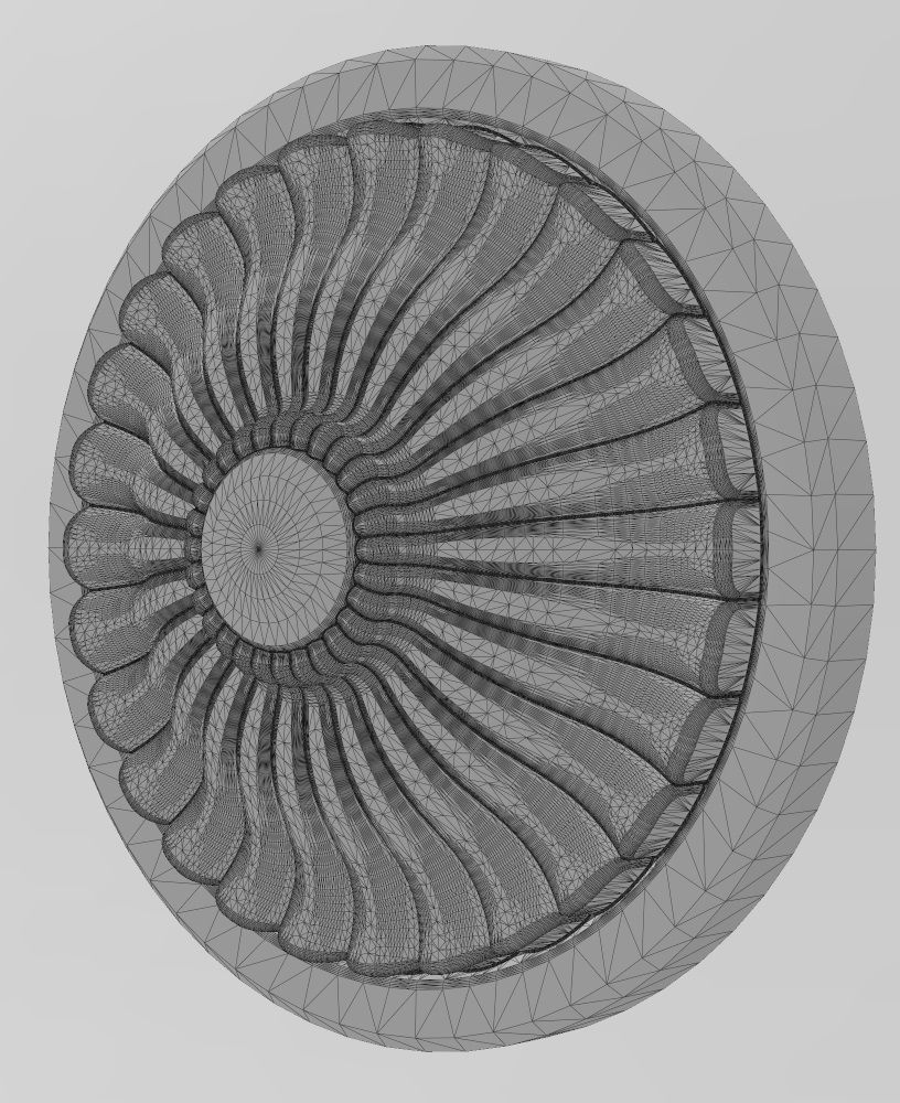 Round antique rosette 3D print model_14